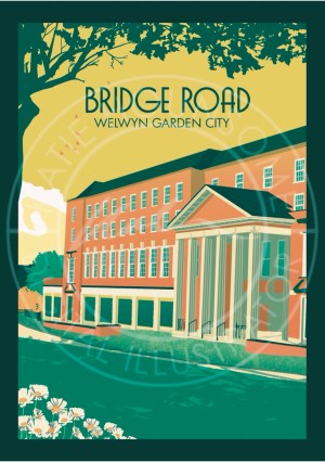 Welwyn Garden City - Bridge Road - Travel Print Design