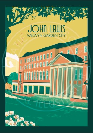 Welwyn Garden City - John Lewis - Travel Print Design