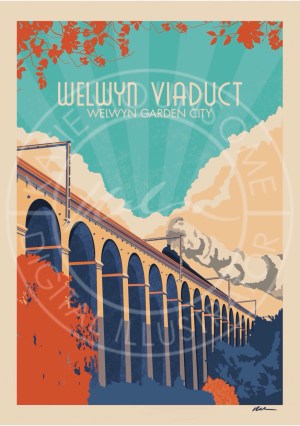 Welwyn Garden City - Welwyn Viaduct - Travel Print Design